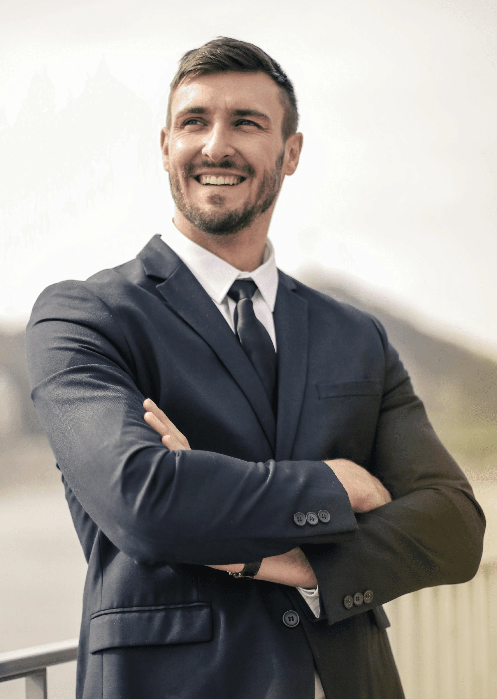 Agent portrait in the reference visual identity